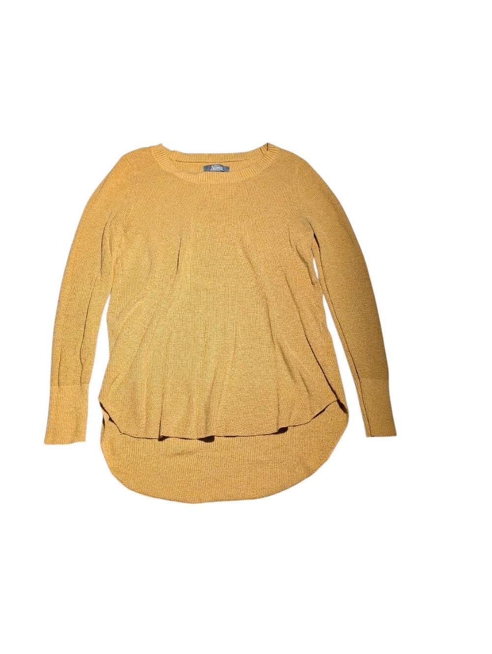 Natural Reflections Mustard Knit Sweater Medium